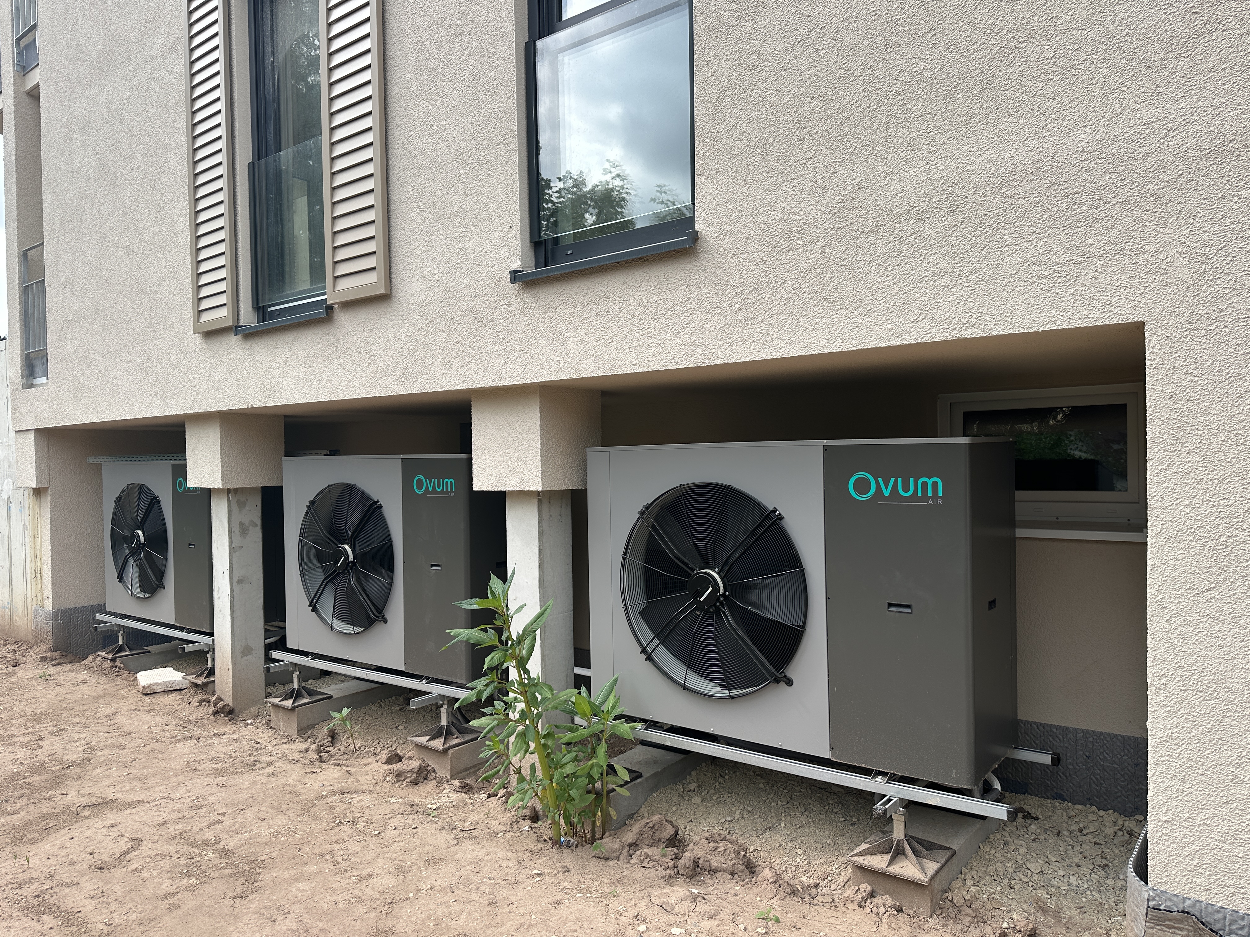 Wärmepumpen in einer Wohnungsanlage